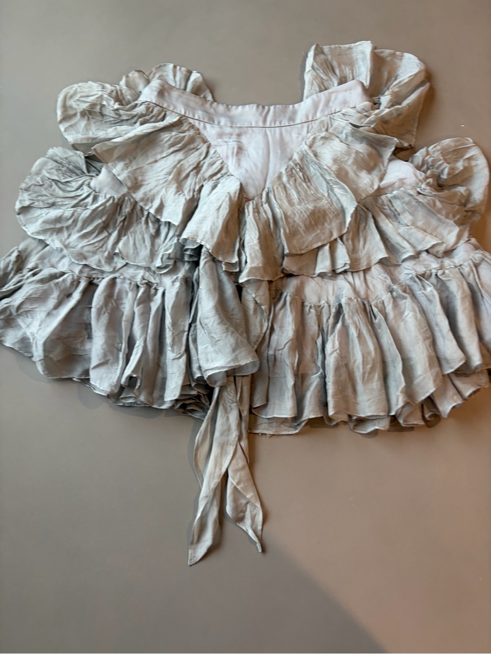 Zara Woman Light Gray Shell skirt